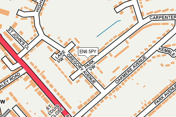 EN6 5PY map - OS OpenMap – Local (Ordnance Survey)
