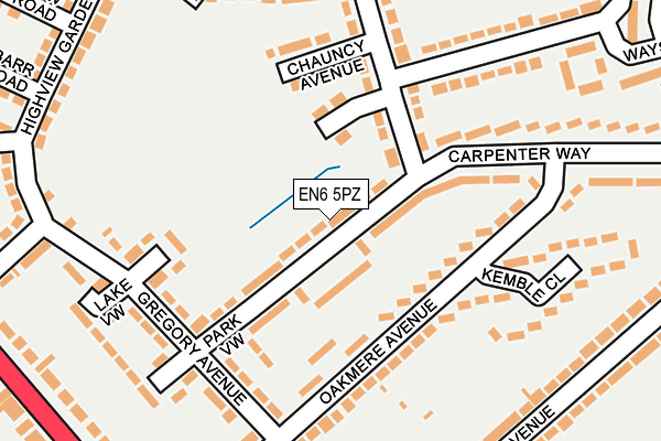 EN6 5PZ map - OS OpenMap – Local (Ordnance Survey)
