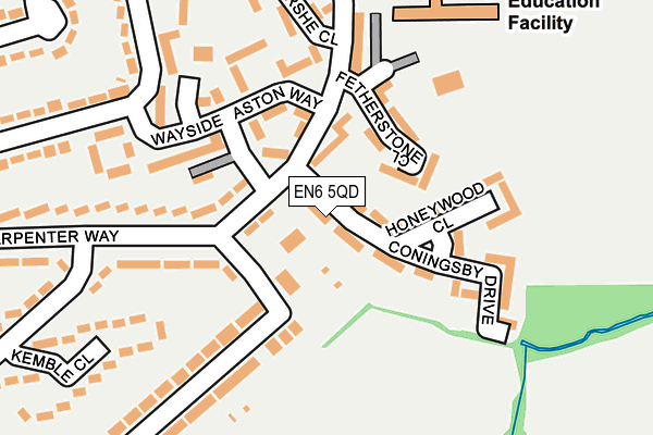 EN6 5QD map - OS OpenMap – Local (Ordnance Survey)