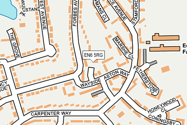 EN6 5RG map - OS OpenMap – Local (Ordnance Survey)