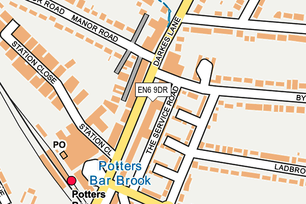 EN6 9DR map - OS OpenMap – Local (Ordnance Survey)