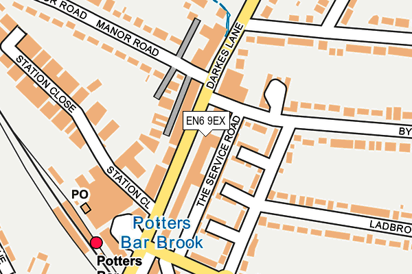 EN6 9EX map - OS OpenMap – Local (Ordnance Survey)