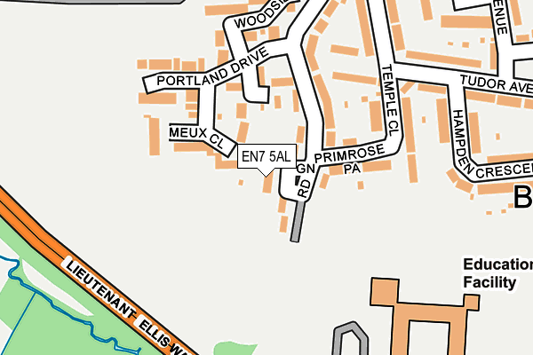EN7 5AL map - OS OpenMap – Local (Ordnance Survey)