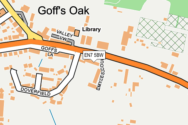EN7 5BW map - OS OpenMap – Local (Ordnance Survey)