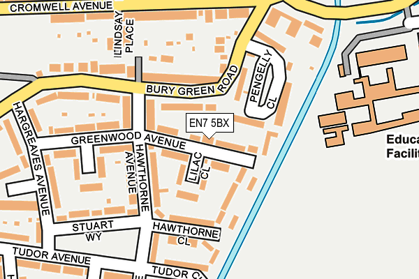 EN7 5BX map - OS OpenMap – Local (Ordnance Survey)