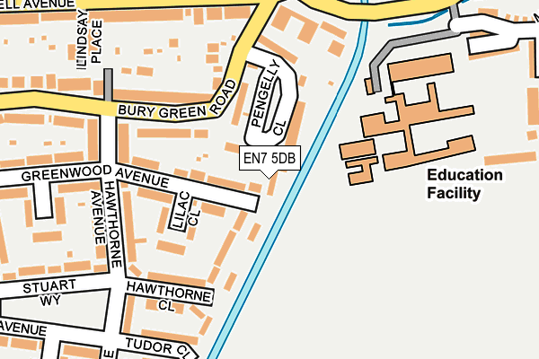 EN7 5DB map - OS OpenMap – Local (Ordnance Survey)