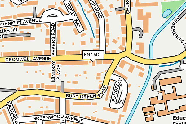 EN7 5DL map - OS OpenMap – Local (Ordnance Survey)