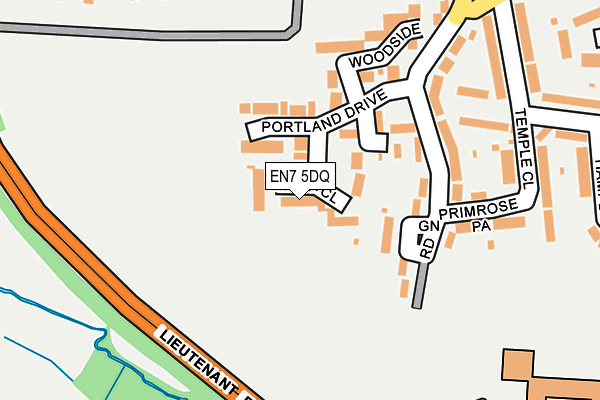 EN7 5DQ map - OS OpenMap – Local (Ordnance Survey)