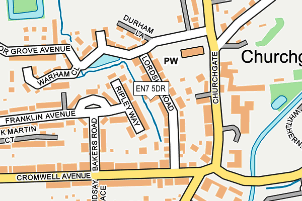 EN7 5DR map - OS OpenMap – Local (Ordnance Survey)
