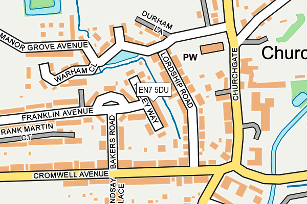 EN7 5DU map - OS OpenMap – Local (Ordnance Survey)