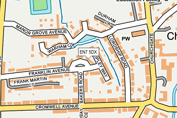 EN7 5DX map - OS OpenMap – Local (Ordnance Survey)
