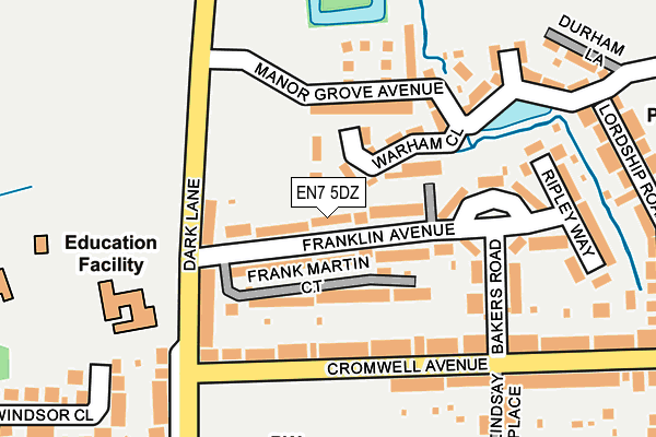 EN7 5DZ map - OS OpenMap – Local (Ordnance Survey)
