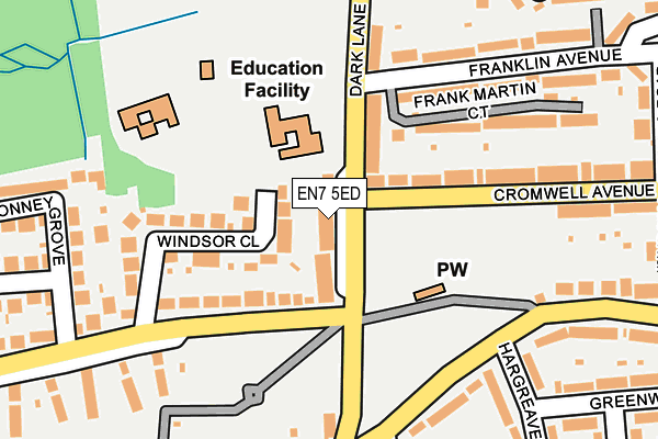 EN7 5ED map - OS OpenMap – Local (Ordnance Survey)