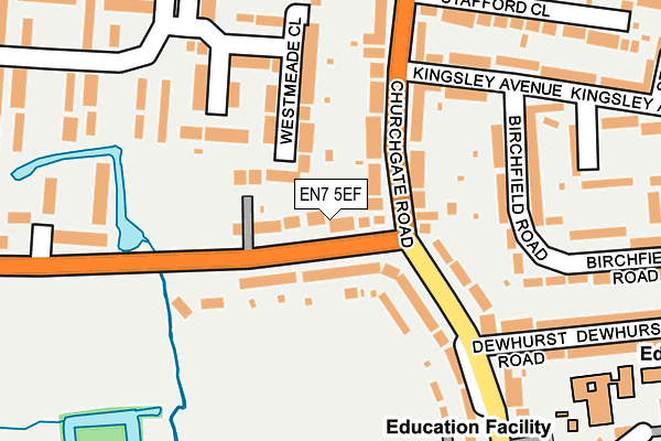 EN7 5EF map - OS OpenMap – Local (Ordnance Survey)