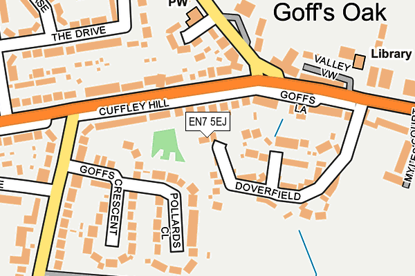 EN7 5EJ map - OS OpenMap – Local (Ordnance Survey)