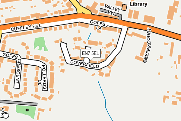 EN7 5EL map - OS OpenMap – Local (Ordnance Survey)