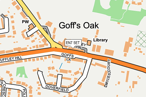 EN7 5ET map - OS OpenMap – Local (Ordnance Survey)