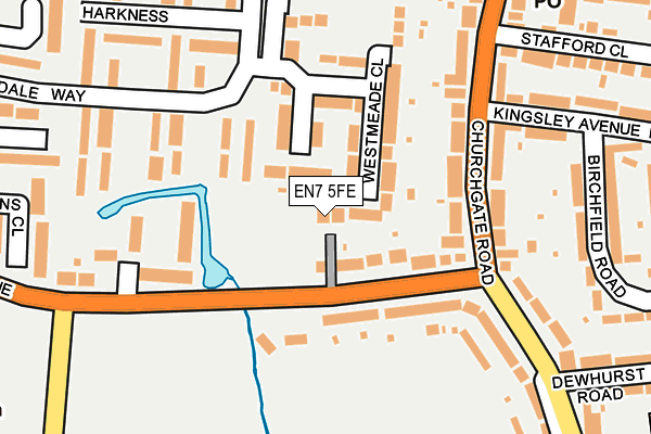 EN7 5FE map - OS OpenMap – Local (Ordnance Survey)