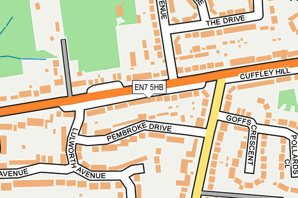 EN7 5HB map - OS OpenMap – Local (Ordnance Survey)