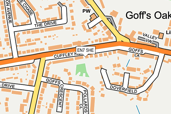 EN7 5HE map - OS OpenMap – Local (Ordnance Survey)