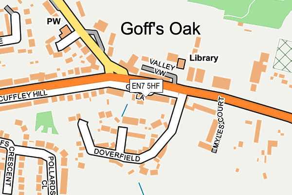 EN7 5HF map - OS OpenMap – Local (Ordnance Survey)
