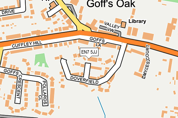 EN7 5JJ map - OS OpenMap – Local (Ordnance Survey)