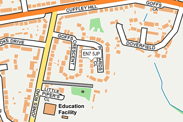 EN7 5JP map - OS OpenMap – Local (Ordnance Survey)