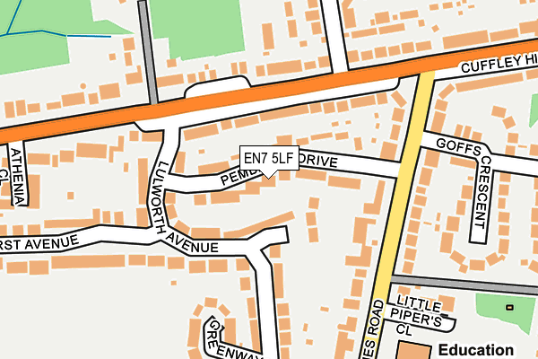EN7 5LF map - OS OpenMap – Local (Ordnance Survey)