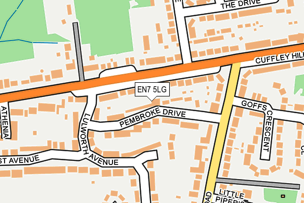 EN7 5LG map - OS OpenMap – Local (Ordnance Survey)