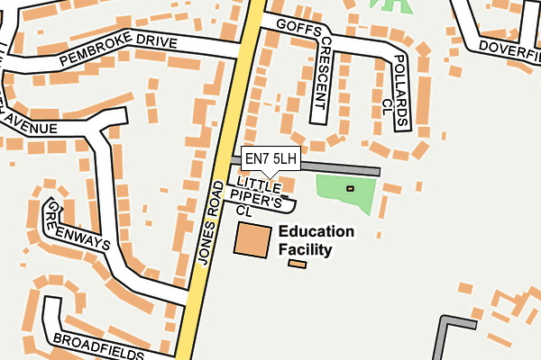 EN7 5LH map - OS OpenMap – Local (Ordnance Survey)