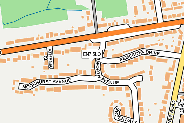 EN7 5LQ map - OS OpenMap – Local (Ordnance Survey)