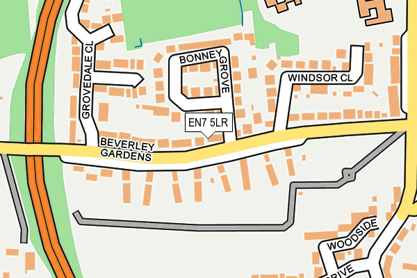 EN7 5LR map - OS OpenMap – Local (Ordnance Survey)