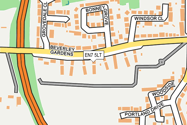 EN7 5LT map - OS OpenMap – Local (Ordnance Survey)