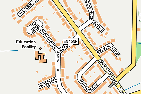 EN7 5NN map - OS OpenMap – Local (Ordnance Survey)