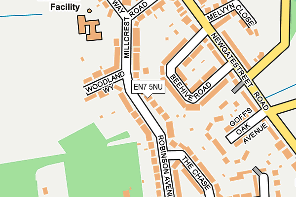 EN7 5NU map - OS OpenMap – Local (Ordnance Survey)