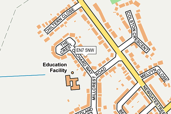 EN7 5NW map - OS OpenMap – Local (Ordnance Survey)