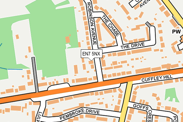 EN7 5NX map - OS OpenMap – Local (Ordnance Survey)
