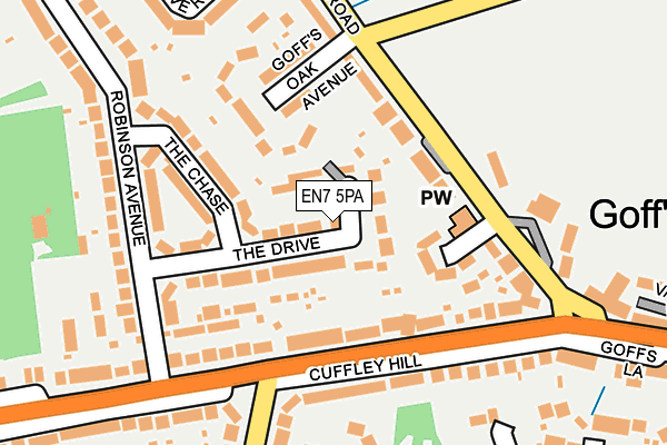 EN7 5PA map - OS OpenMap – Local (Ordnance Survey)