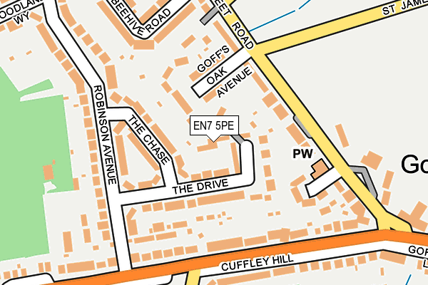 EN7 5PE map - OS OpenMap – Local (Ordnance Survey)