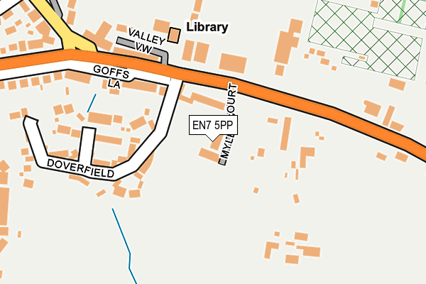 EN7 5PP map - OS OpenMap – Local (Ordnance Survey)