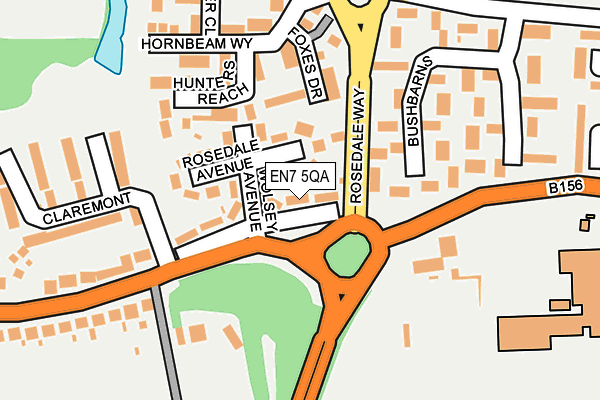 EN7 5QA map - OS OpenMap – Local (Ordnance Survey)