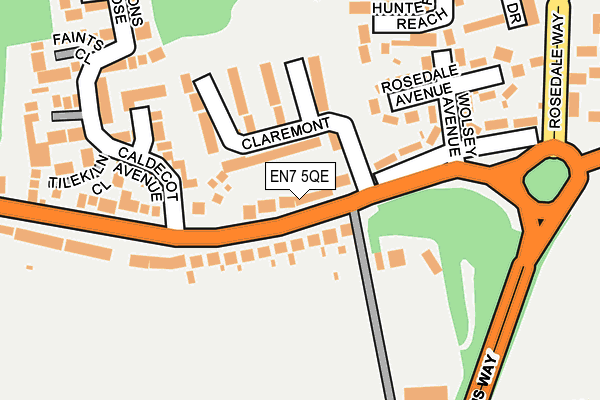 EN7 5QE map - OS OpenMap – Local (Ordnance Survey)