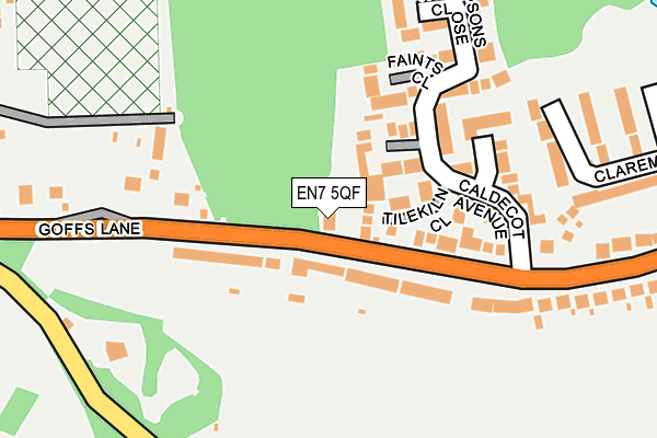 EN7 5QF map - OS OpenMap – Local (Ordnance Survey)