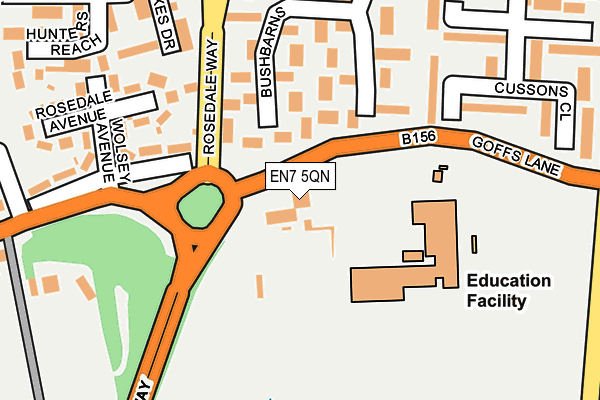 EN7 5QN map - OS OpenMap – Local (Ordnance Survey)