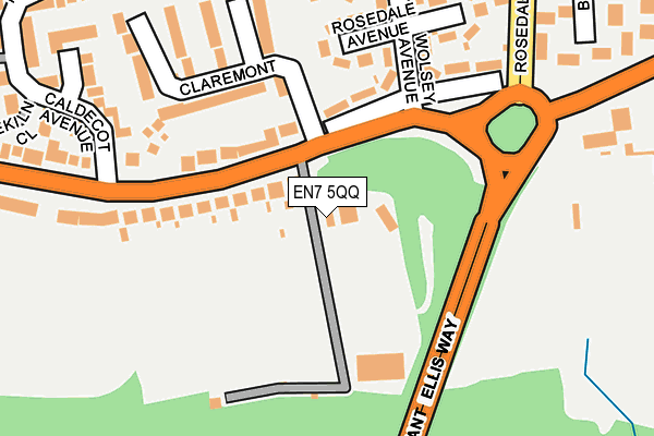EN7 5QQ map - OS OpenMap – Local (Ordnance Survey)
