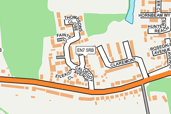 EN7 5RB map - OS OpenMap – Local (Ordnance Survey)