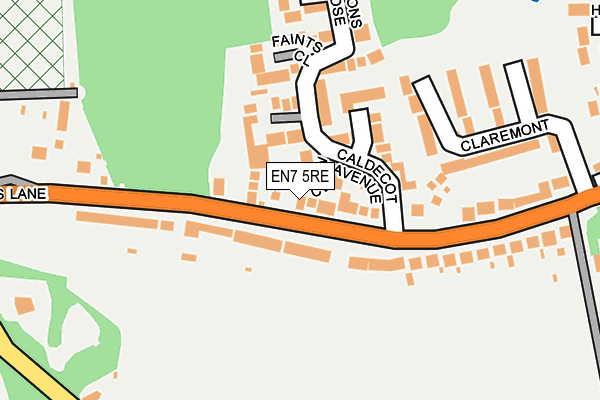 EN7 5RE map - OS OpenMap – Local (Ordnance Survey)
