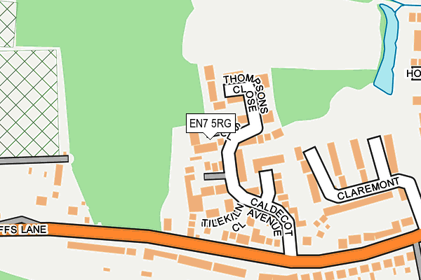 EN7 5RG map - OS OpenMap – Local (Ordnance Survey)