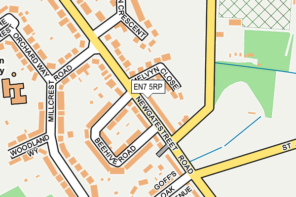 EN7 5RP map - OS OpenMap – Local (Ordnance Survey)