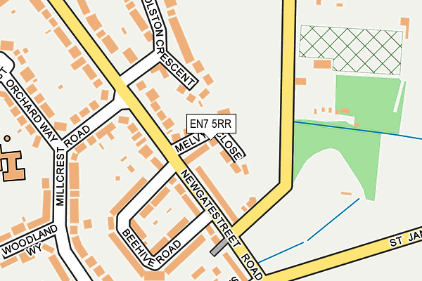 EN7 5RR map - OS OpenMap – Local (Ordnance Survey)